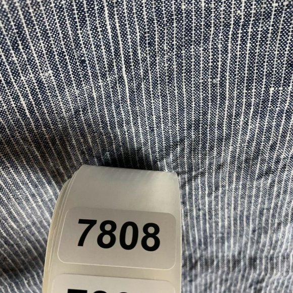 Talbots Pants Women's 8 White Blue‎ Striped Wide Leg Drawstring 100% Linen 7808 - Picture 8 of 8